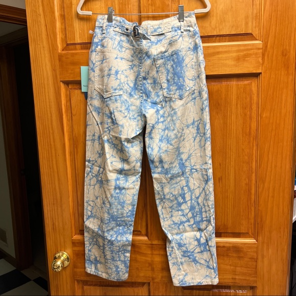 Brand New Rachel Comey x Target Jeans Blue White Marble Print High Rise Tapered - Picture 5 of 9